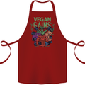 Vegan Gym Bodybuilding Vegetarian Cotton Apron 100% Organic Maroon