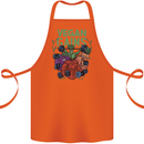 Vegan Gym Bodybuilding Vegetarian Cotton Apron 100% Organic Orange