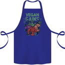 Vegan Gym Bodybuilding Vegetarian Cotton Apron 100% Organic Royal Blue