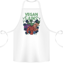 Vegan Gym Bodybuilding Vegetarian Cotton Apron 100% Organic White