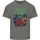 Vegan Gym Bodybuilding Vegetarian Kids T-Shirt Childrens Charcoal