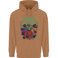 Vegan Gym Bodybuilding Vegetarian Mens 80% Cotton Hoodie Caramel Latte