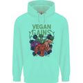 Vegan Gym Bodybuilding Vegetarian Mens 80% Cotton Hoodie Peppermint