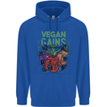 Vegan Gym Bodybuilding Vegetarian Mens 80% Cotton Hoodie Royal Blue