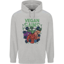 Vegan Gym Bodybuilding Vegetarian Mens 80% Cotton Hoodie Sports Grey