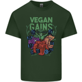 Vegan Gym Bodybuilding Vegetarian Mens Cotton T-Shirt Tee Top Forest Green