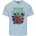 Vegan Gym Bodybuilding Vegetarian Mens Cotton T-Shirt Tee Top Light Blue