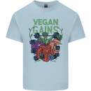 Vegan Gym Bodybuilding Vegetarian Mens Cotton T-Shirt Tee Top Light Blue
