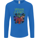 Vegan Gym Bodybuilding Vegetarian Mens Long Sleeve T-Shirt Royal Blue