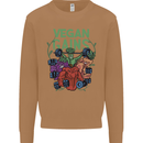 Vegan Gym Bodybuilding Vegetarian Mens Sweatshirt Jumper Caramel Latte