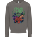 Vegan Gym Bodybuilding Vegetarian Mens Sweatshirt Jumper Charcoal