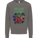 Vegan Gym Bodybuilding Vegetarian Mens Sweatshirt Jumper Charcoal