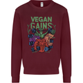 Vegan Gym Bodybuilding Vegetarian Mens Sweatshirt Jumper Maroon