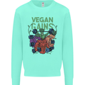 Vegan Gym Bodybuilding Vegetarian Mens Sweatshirt Jumper Peppermint