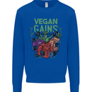 Vegan Gym Bodybuilding Vegetarian Mens Sweatshirt Jumper Royal Blue