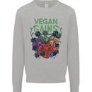 Vegan Gym Bodybuilding Vegetarian Mens Sweatshirt Jumper Sports Grey