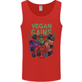 Vegan Gym Bodybuilding Vegetarian Mens Vest Tank Top Red