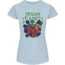 Vegan Gym Bodybuilding Vegetarian Womens Petite Cut T-Shirt Light Blue