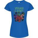 Vegan Gym Bodybuilding Vegetarian Womens Petite Cut T-Shirt Royal Blue