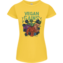 Vegan Gym Bodybuilding Vegetarian Womens Petite Cut T-Shirt Yellow