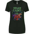 Vegan Gym Bodybuilding Vegetarian Womens Wider Cut T-Shirt Black