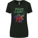 Vegan Gym Bodybuilding Vegetarian Womens Wider Cut T-Shirt Black