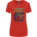 Vegan Gym Bodybuilding Vegetarian Womens Wider Cut T-Shirt Red