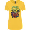 Vegan Gym Bodybuilding Vegetarian Womens Wider Cut T-Shirt Yellow