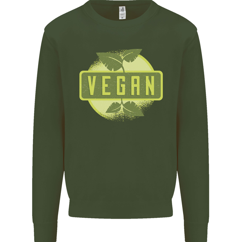 Vegan Kids Sweatshirt Jumper Forest Green