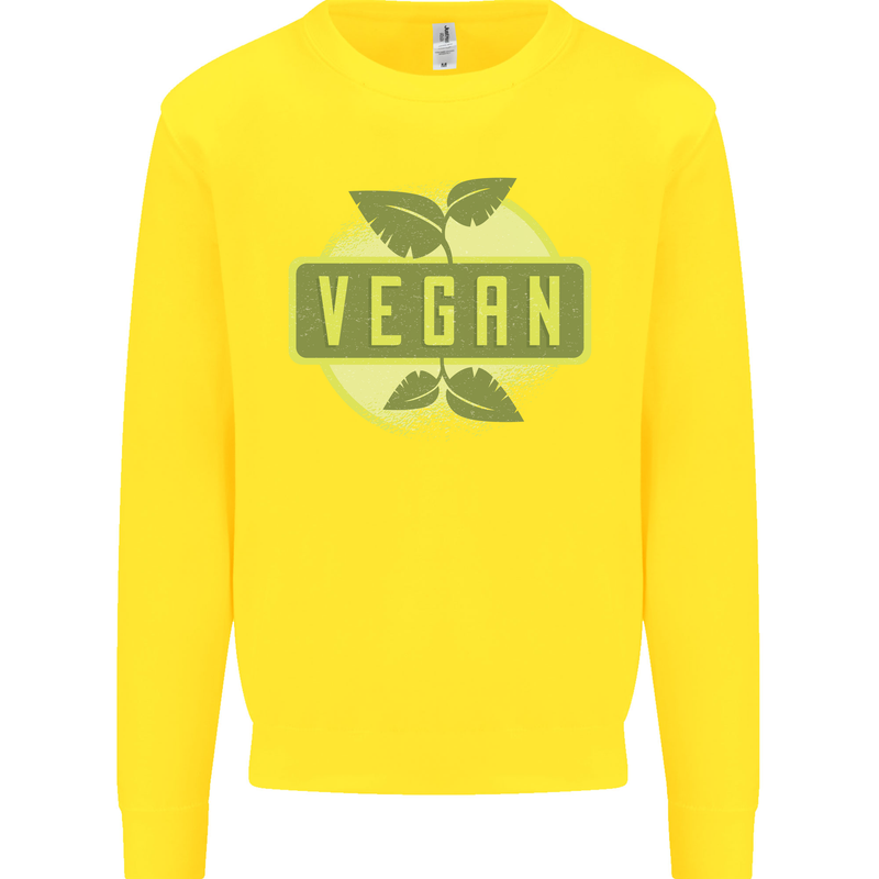 Vegan Kids Sweatshirt Jumper Yellow