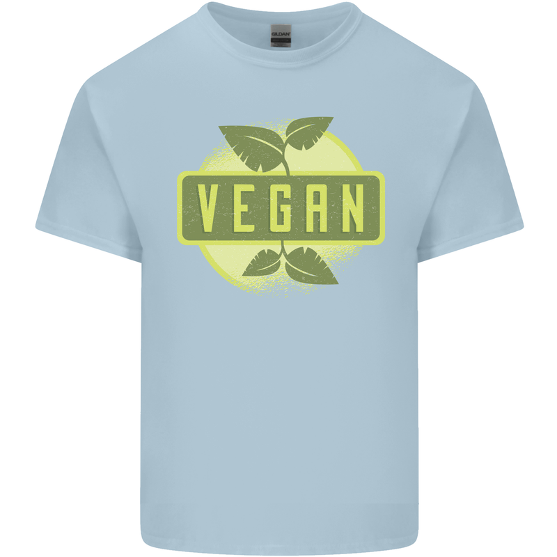 Vegan Kids T-Shirt Childrens Light Blue