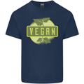 Vegan Kids T-Shirt Childrens Navy Blue