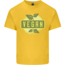 Vegan Kids T-Shirt Childrens Yellow