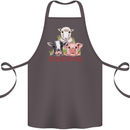 Vegan Kind to Ever Kind Vegetarian Cotton Apron 100% Organic Dark Grey