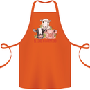 Vegan Kind to Ever Kind Vegetarian Cotton Apron 100% Organic Orange