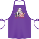Vegan Kind to Ever Kind Vegetarian Cotton Apron 100% Organic Purple