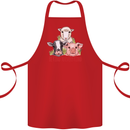 Vegan Kind to Ever Kind Vegetarian Cotton Apron 100% Organic Red