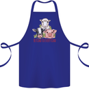 Vegan Kind to Ever Kind Vegetarian Cotton Apron 100% Organic Royal Blue