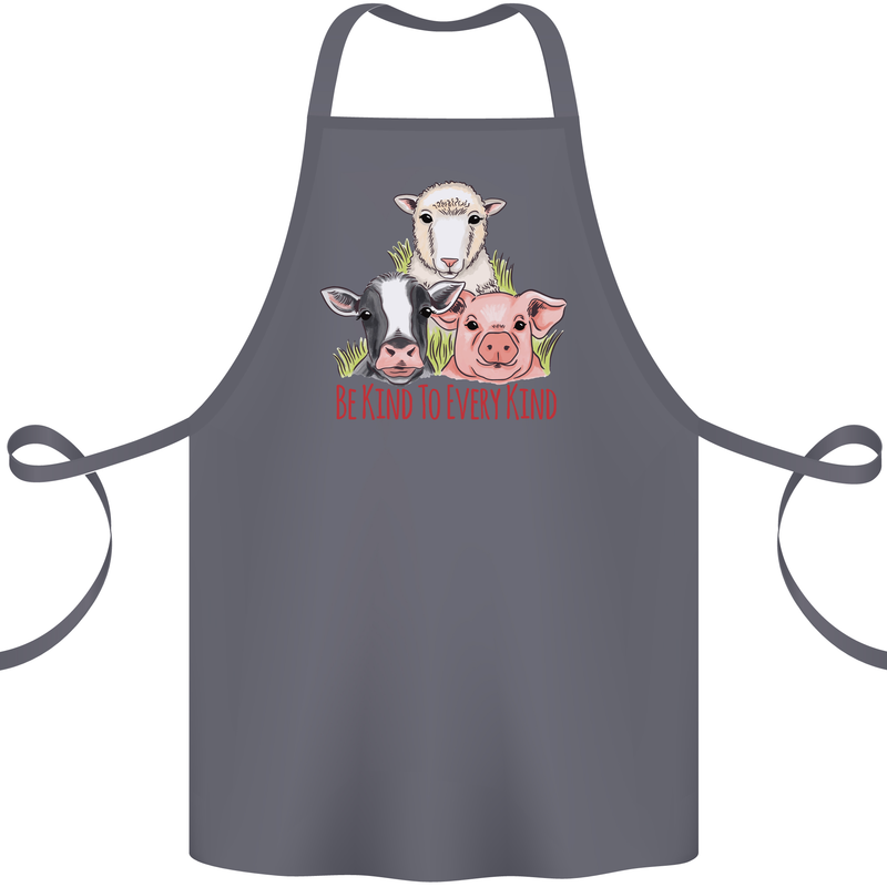 Vegan Kind to Ever Kind Vegetarian Cotton Apron 100% Organic Steel