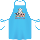 Vegan Kind to Ever Kind Vegetarian Cotton Apron 100% Organic Turquoise