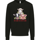 Vegan Kind to Ever Kind Vegetarian Kids Sweatshirt Jumper Black