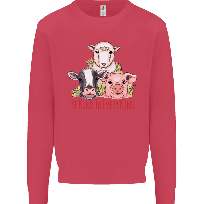 Vegan Kind to Ever Kind Vegetarian Kids Sweatshirt Jumper Heliconia