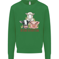 Vegan Kind to Ever Kind Vegetarian Kids Sweatshirt Jumper Irish Green