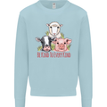 Vegan Kind to Ever Kind Vegetarian Kids Sweatshirt Jumper Light Blue