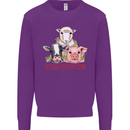 Vegan Kind to Ever Kind Vegetarian Kids Sweatshirt Jumper Purple