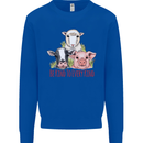 Vegan Kind to Ever Kind Vegetarian Kids Sweatshirt Jumper Royal Blue