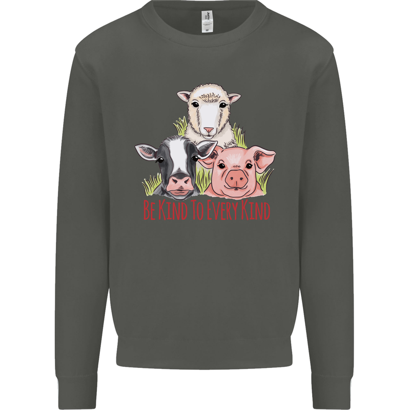 Vegan Kind to Ever Kind Vegetarian Kids Sweatshirt Jumper Storm Grey