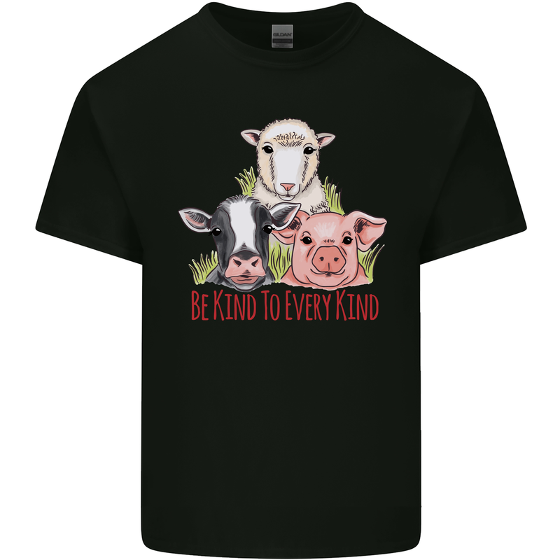 Vegan Kind to Ever Kind Vegetarian Kids T-Shirt Childrens Black