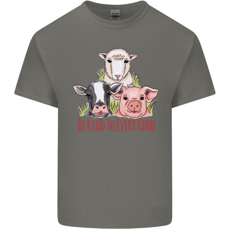 Vegan Kind to Ever Kind Vegetarian Kids T-Shirt Childrens Charcoal