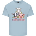 Vegan Kind to Ever Kind Vegetarian Kids T-Shirt Childrens Light Blue